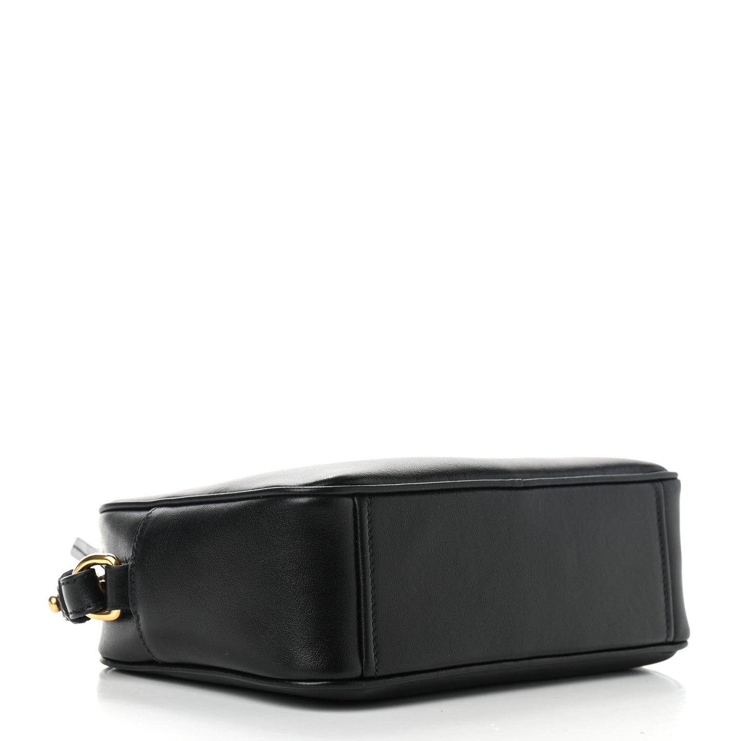 Soft Calfskin Camera Crossbody Bag Black
