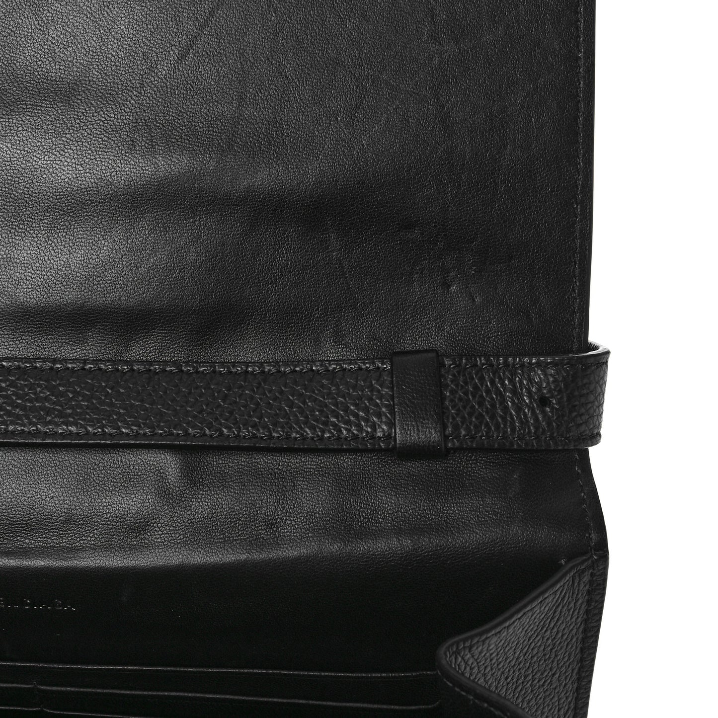 Grained Calfskin Car Flap Bag Black