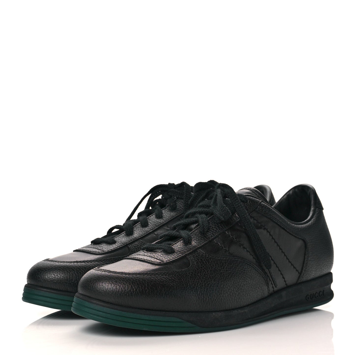 Calfskin Mens Low Top Sneakers 8.5 Black