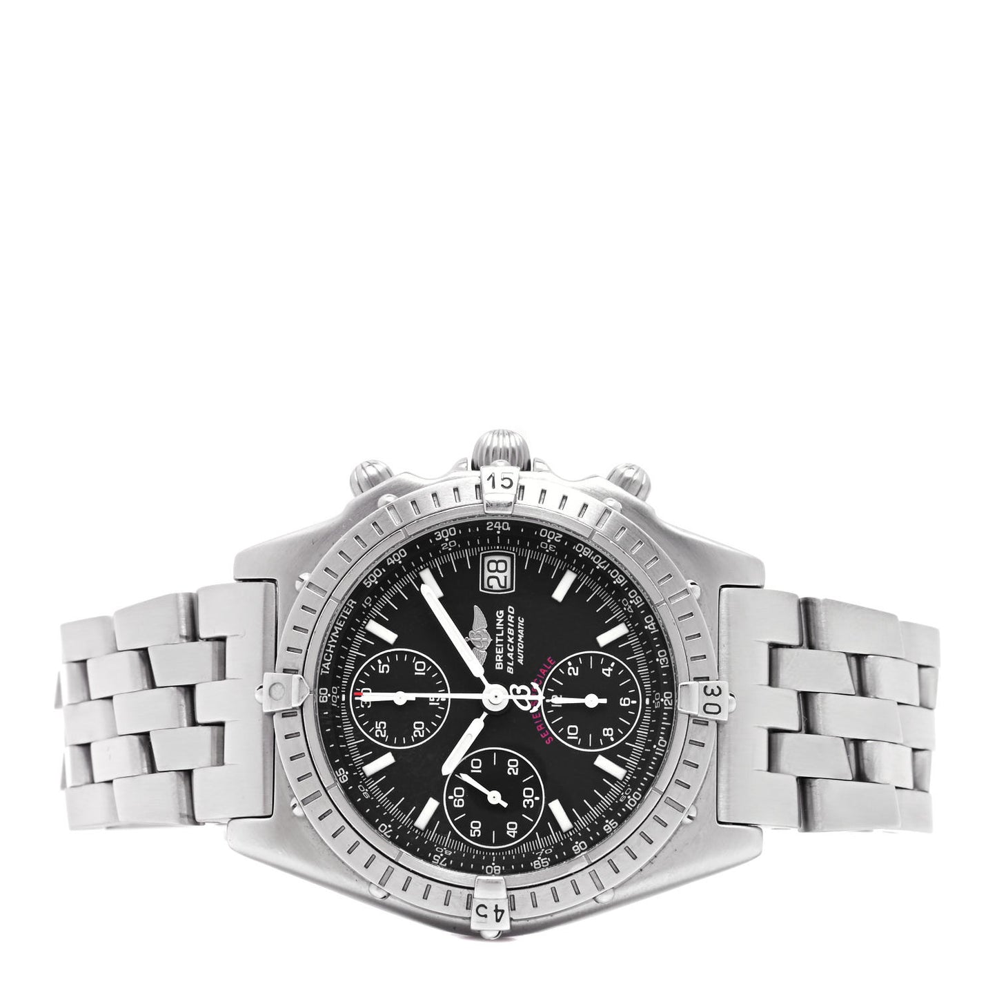 Stainless Steel 40mm Chronomat Blackbird Special Series Automatic Watch Black A13050.1