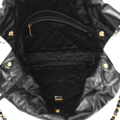 Chanel Shiny Calfskin Quilted Small Chanel 22 Black 6 of 11