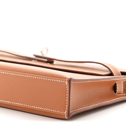 Hermes Madame Calfskin Kelly Elan Gold 10 of 11