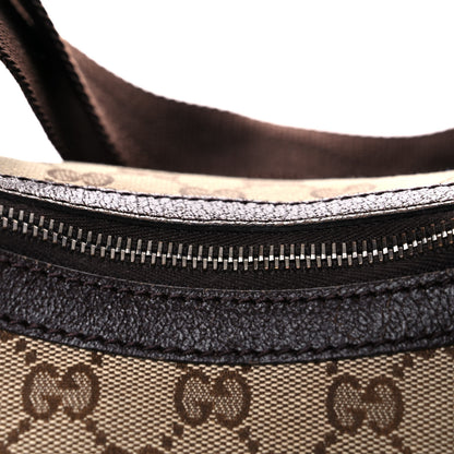 Gucci Monogram Medium Half Moon Hobo Dark Brown 18 of 21