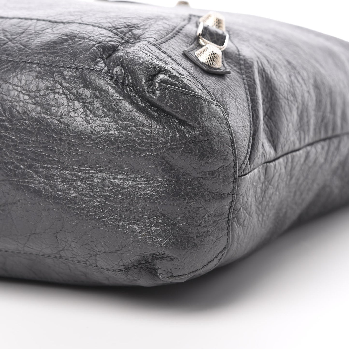 Agneau Giant 21 Silver Hardware Day Hobo Gris Tarmac