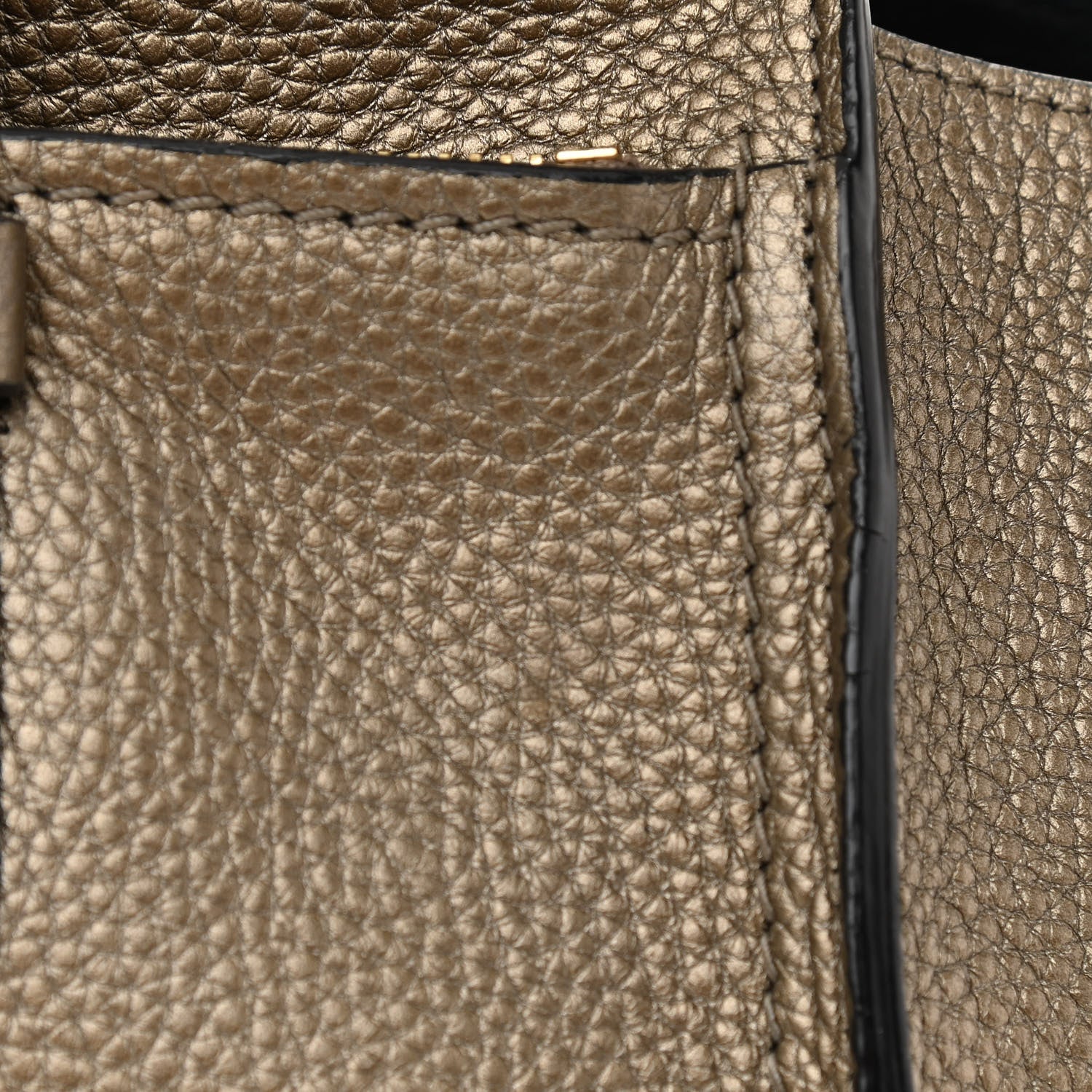 Salvatore Ferragamo Metallic Hammered Calfskin Double Handle Medium Amy Tote Graphite 13 of 15