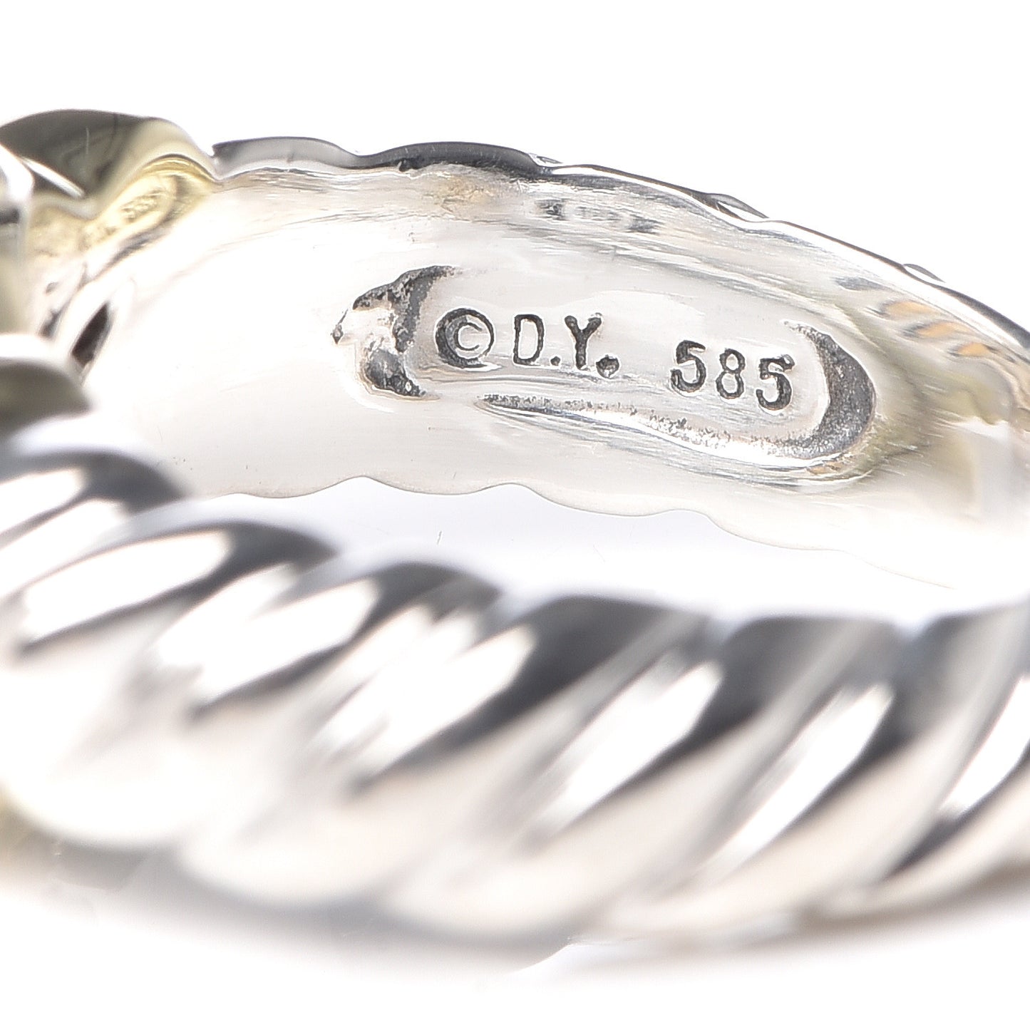Sterling Silver 14K Yellow Gold Citrine 10mm Noblesse Ring 49 4.25