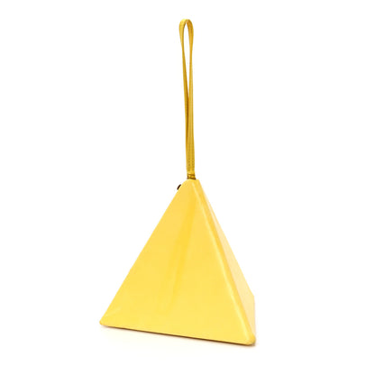 Saint Laurent Lambskin Pyramid Clutch Yellow 3 of 13