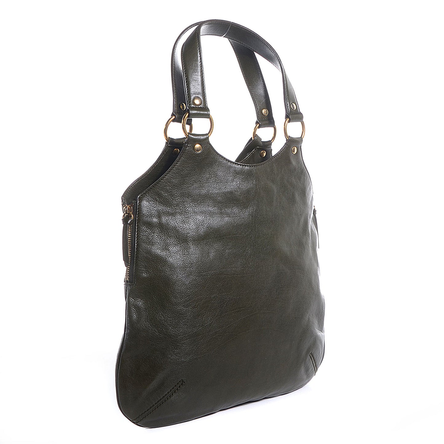 Calfskin Small Tribute Tote Green