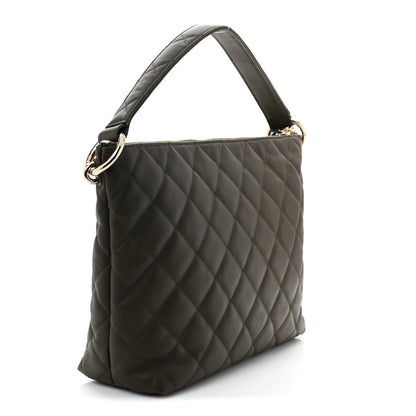 Chanel Calfskin Quilted Coco Mellow Hobo Khaki 3 of 10