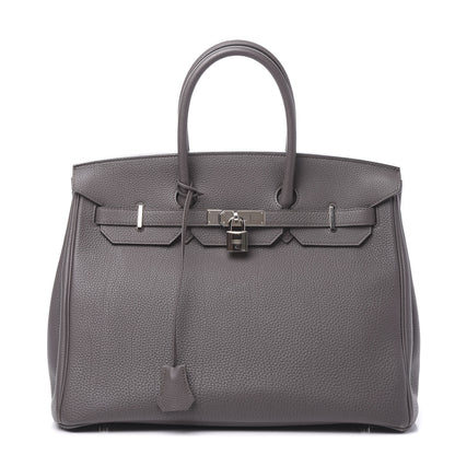 Hermes Togo Birkin 35 Etain 1 of 32