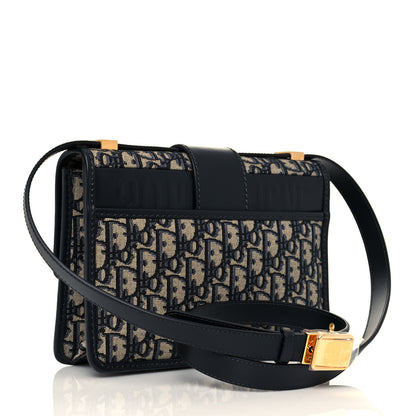 Christian Dior Oblique 30 Montaigne Chain Flap Bag Blue 3 of 14