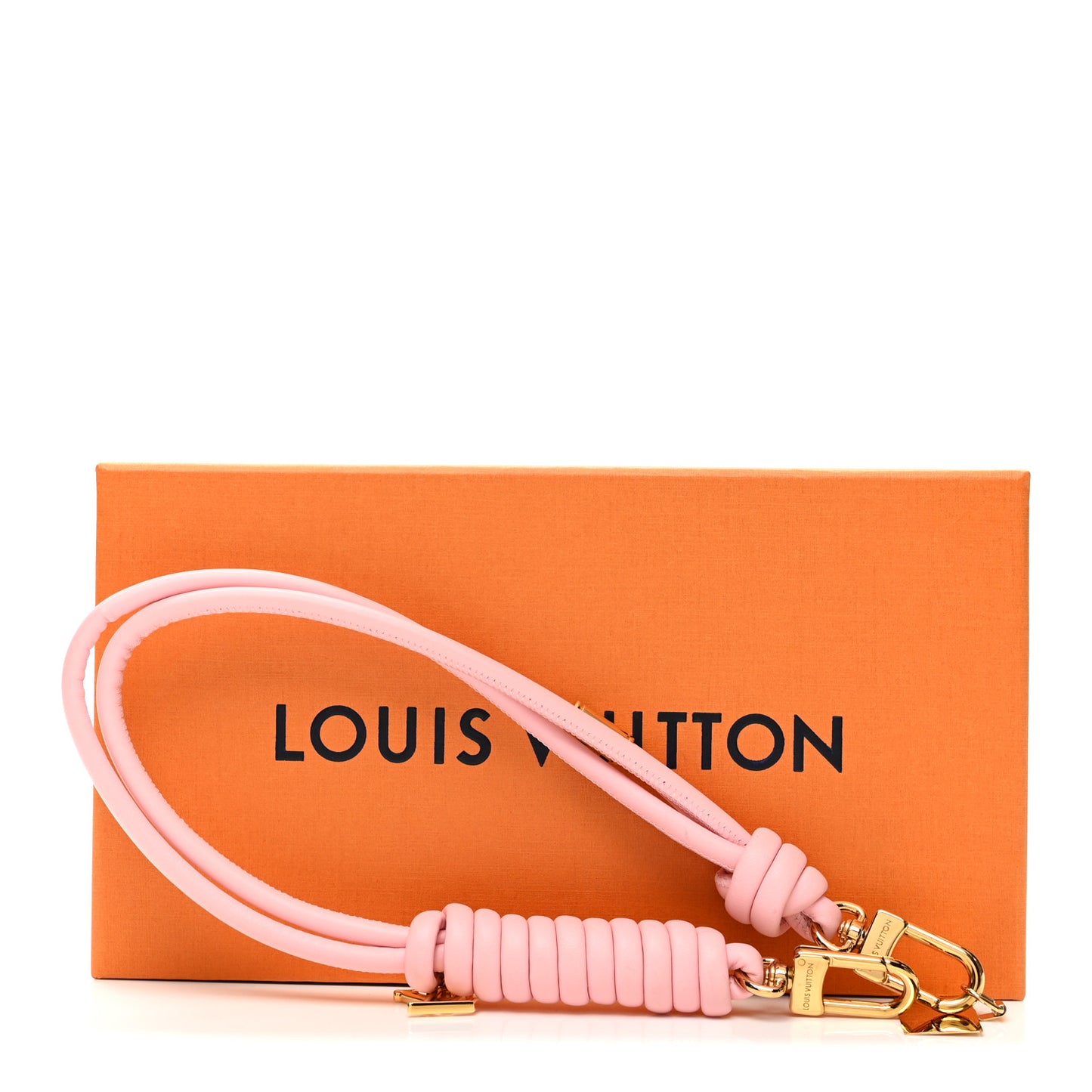 Calfskin Knot Phone Strap Pink