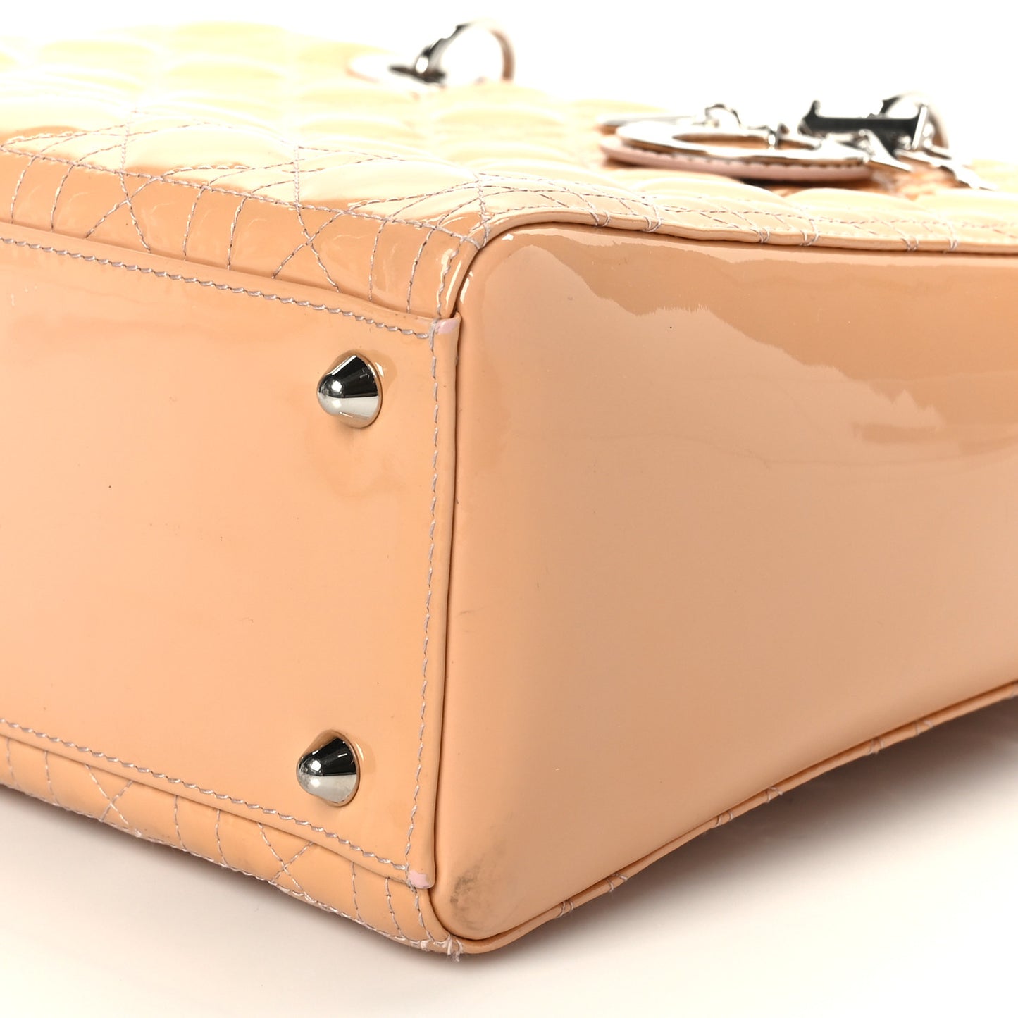 Patent Cannage Large Lady Dior Light Pink