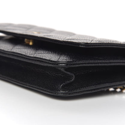 Chanel Caviar Quilted Wallet On Chain WOC Black 10 of 12