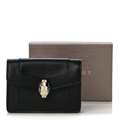 Bulgari Calfskin Serpenti Forever Purse Card Holder Black 13 of 13