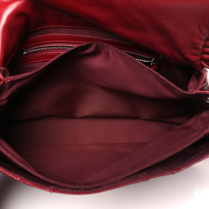 Christian Dior Lambskin Cannage Ruffle New Lock Flap Red 5 of 10
