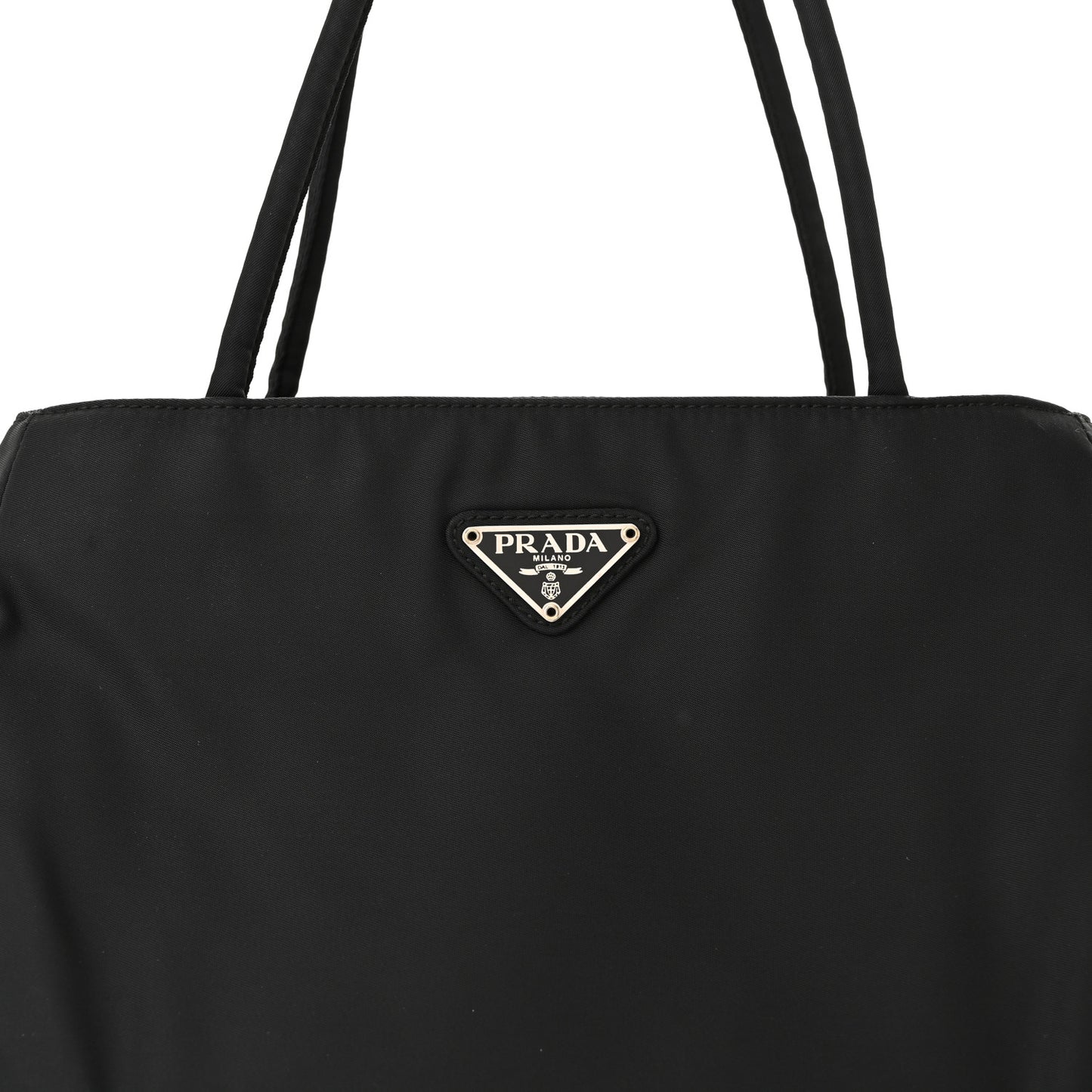 Nylon Tessuto Shopping Tote Black