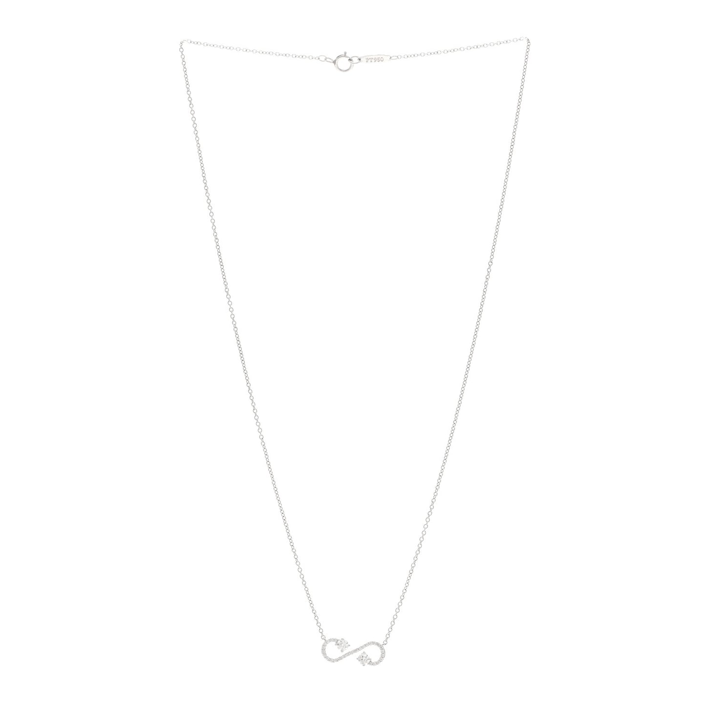 Platinum Diamond Enchant Scroll Necklace