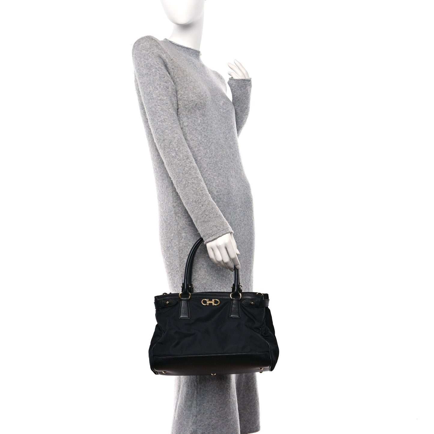 Nylon Batik Small Tote Black