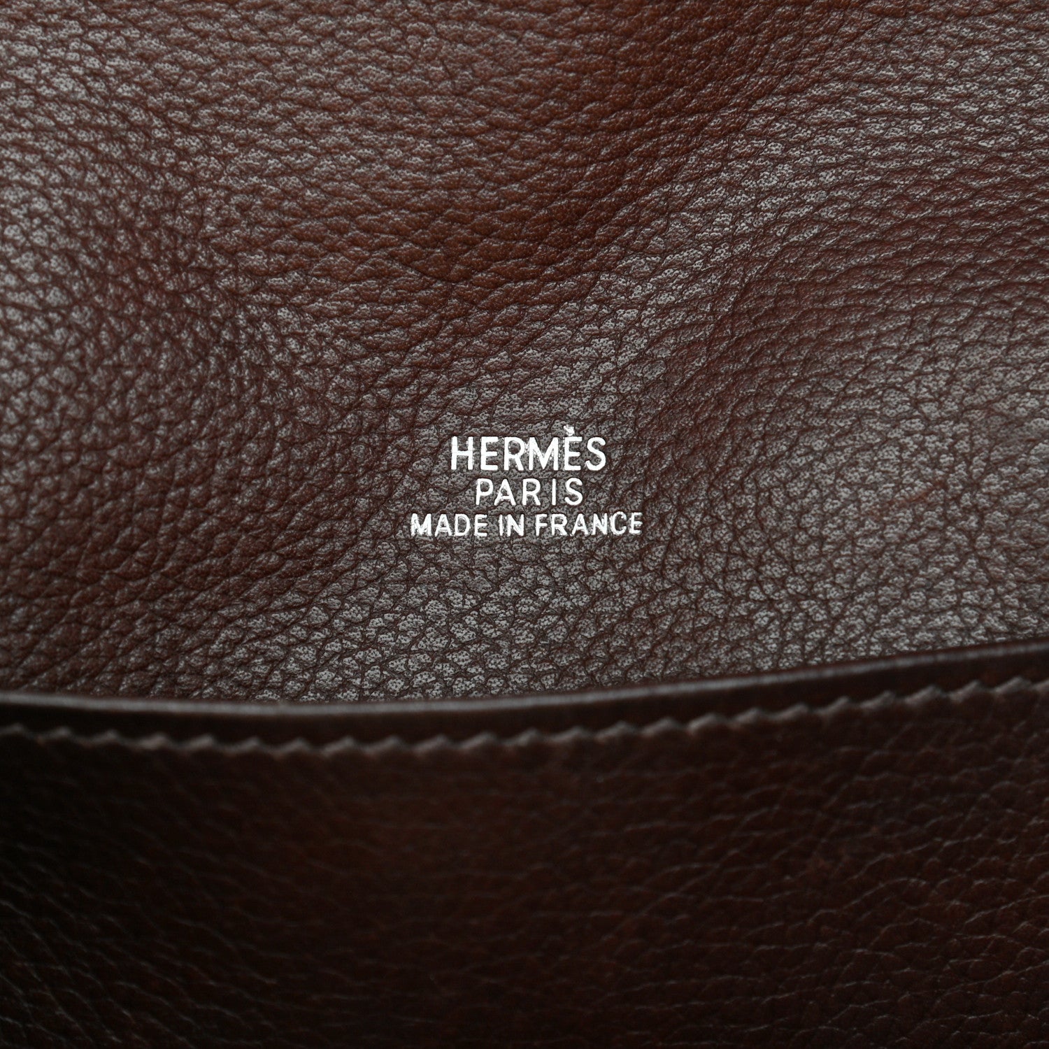 Hermes Evergrain Kelly Pochette Clutch Havane 6 of 9