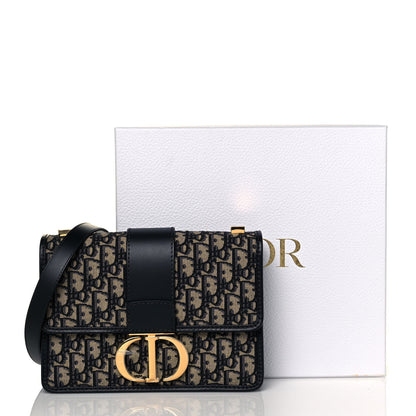Christian Dior Oblique 30 Montaigne Chain Flap Bag Blue 14 of 14
