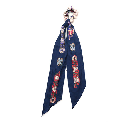 Chanel Silk CC Scrunchie and Scarf Hair Tie Set Blue Multicolor 1 of 3