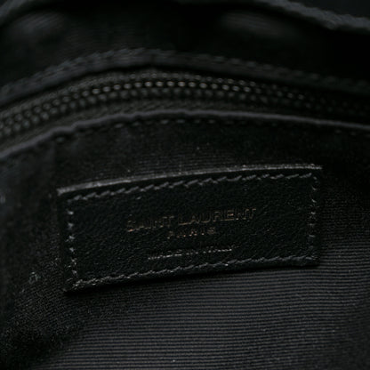 Saint Laurent Calfskin Y Quilted Monogram Monochrome Medium Loulou Chain Satchel Black 6 of 12