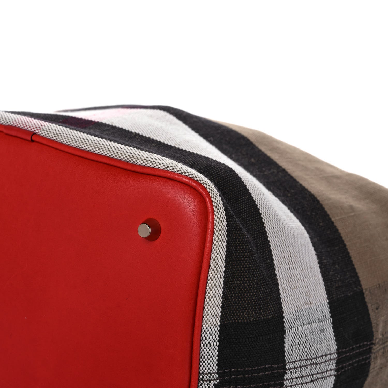Burberry Canvas Mega Check Medium Ashby Hobo Cadmium Red 12 of 15