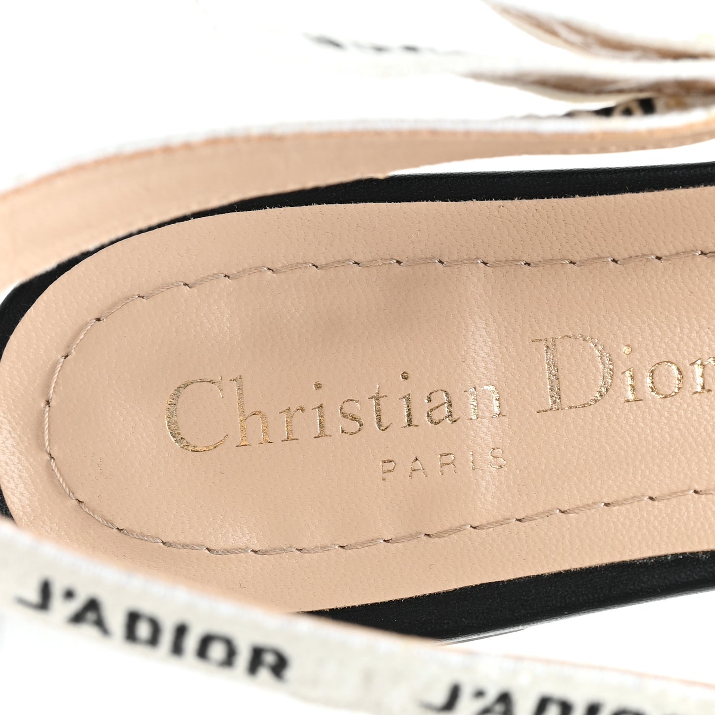 Technical Canvas Ribbon J'Adior Slingback Ballet Flats 38.5 Black