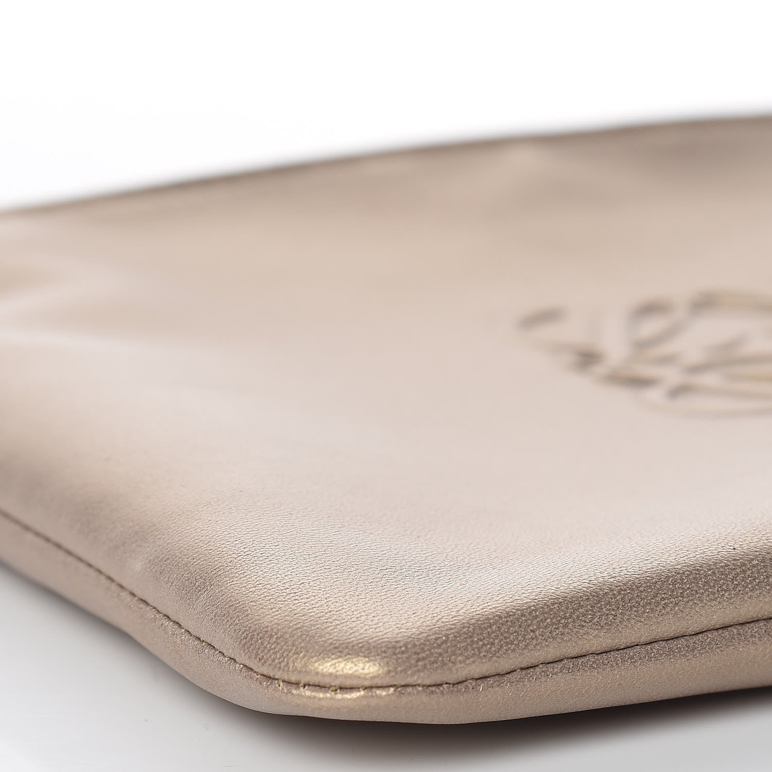 Loewe Metallic Lambskin Cosmetic Pouch Gold 7 of 9