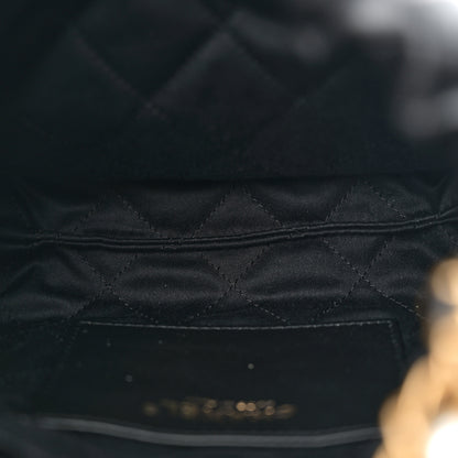 Chanel Shiny Crumpled Calfskin Quilted Pearl Mini Chanel 22 Black 5 of 11