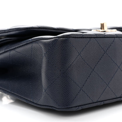 Chanel Caviar Quilted Small Double Flap Navy 9 of 11