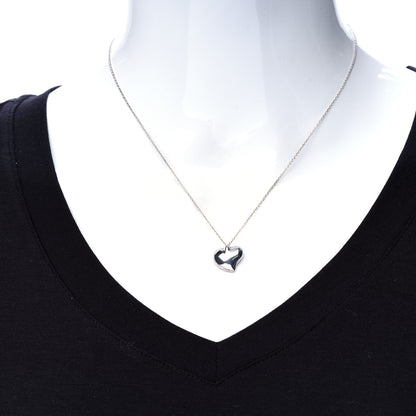 Tiffany Sterling Silver Elsa Peretti Full Heart Pendant Necklace 2 of 6