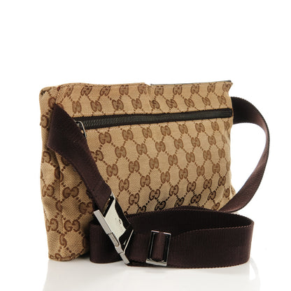 Gucci GG Monogram Double Pocket Belt Bag Dark Brown 3 of 7