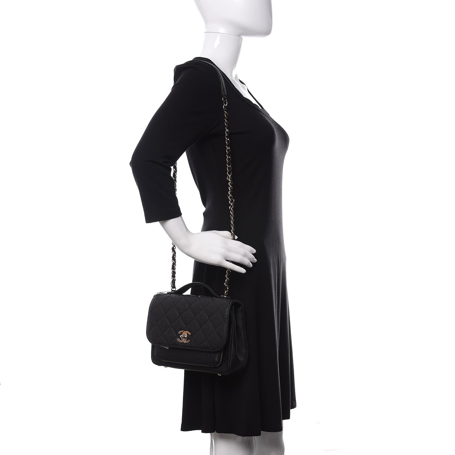 Chanel Caviar Quilted Medium Business Affinity Flap Black 2 of 11
