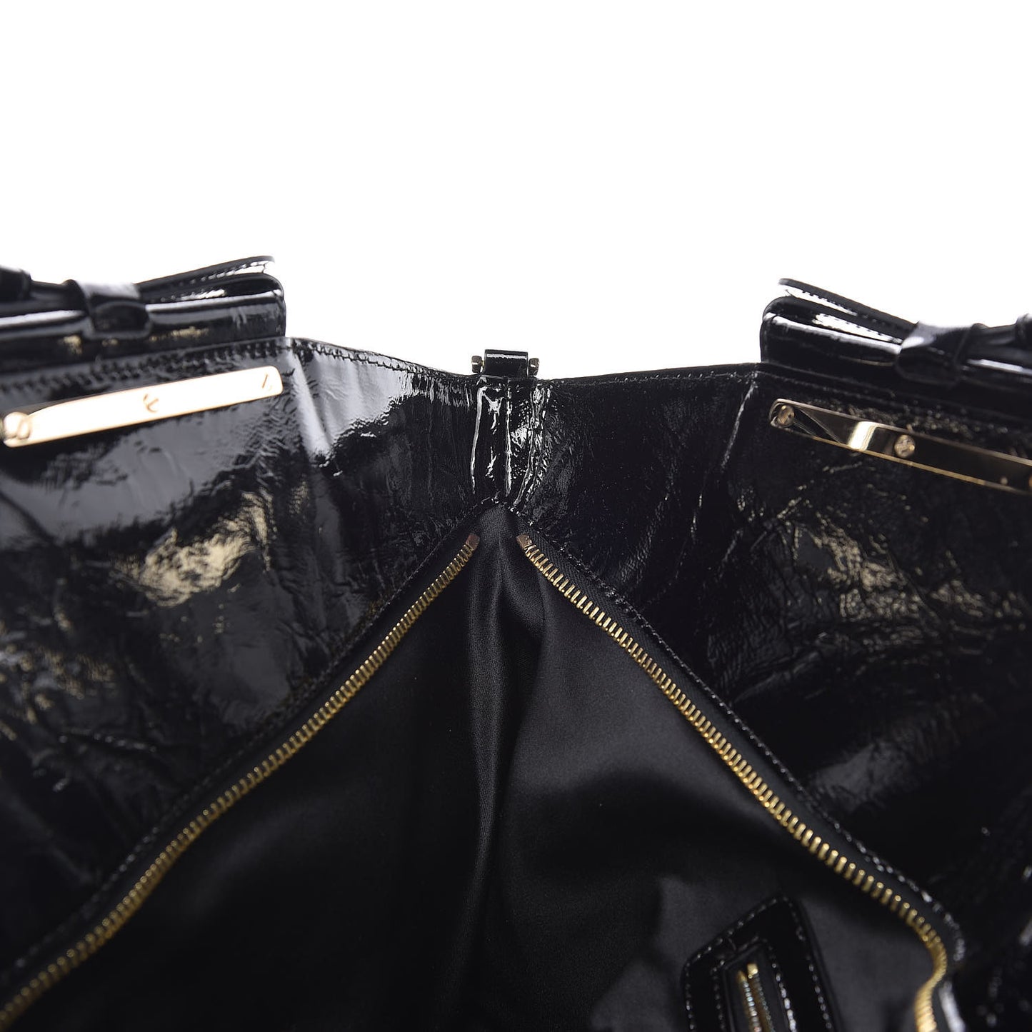 Patent Shoulder Bag Black