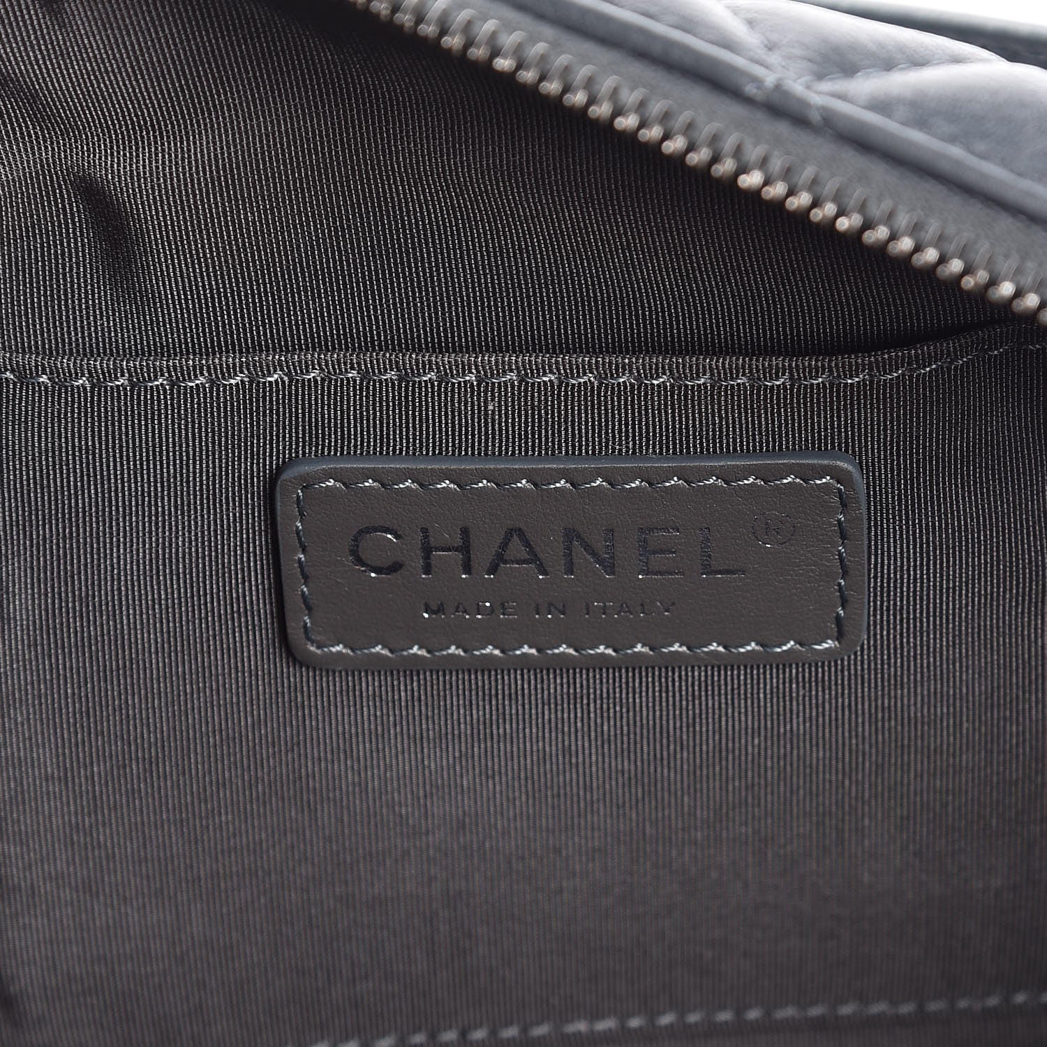 Chanel Calfskin Quilted Waist Bag Dark Gray 6 of 8