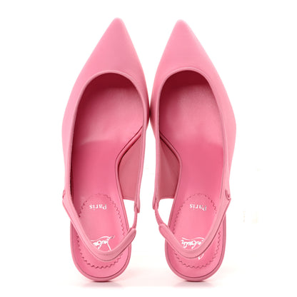 Christian Louboutin Nappa Sporty Kate Slingback 55 Pumps 38 Calipso 2 of 9