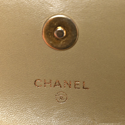 Chanel Lambskin Enamel Quilted Coco Hearts Clutch With Chain Light Green 6 of 11