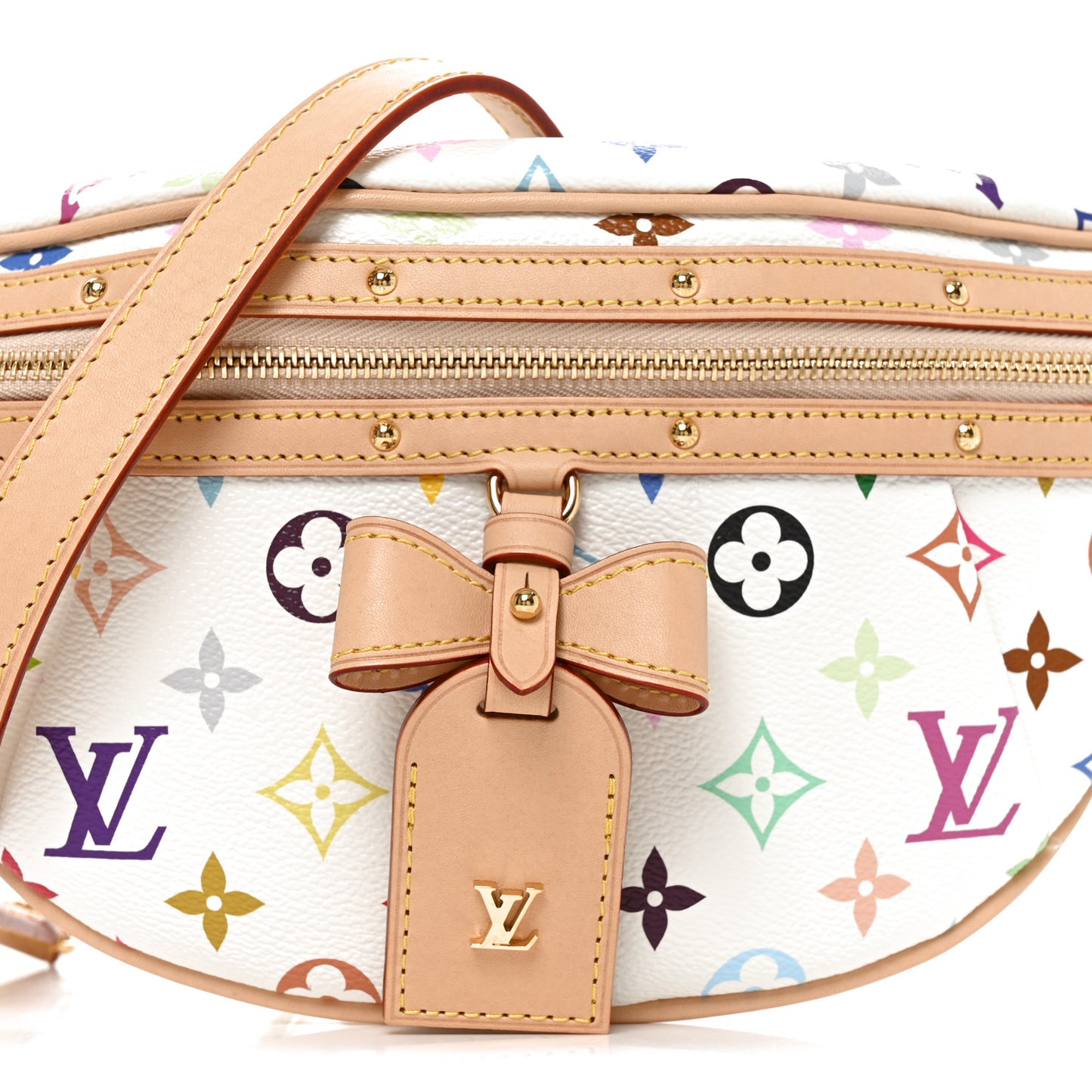 LV X TM Monogram Multicolor High Rise Bumbag White