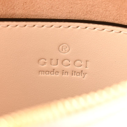 Gucci Calfskin Matelasse Diagonal Mini Interlocking G Heart Shoulder Bag Mystic White 6 of 12