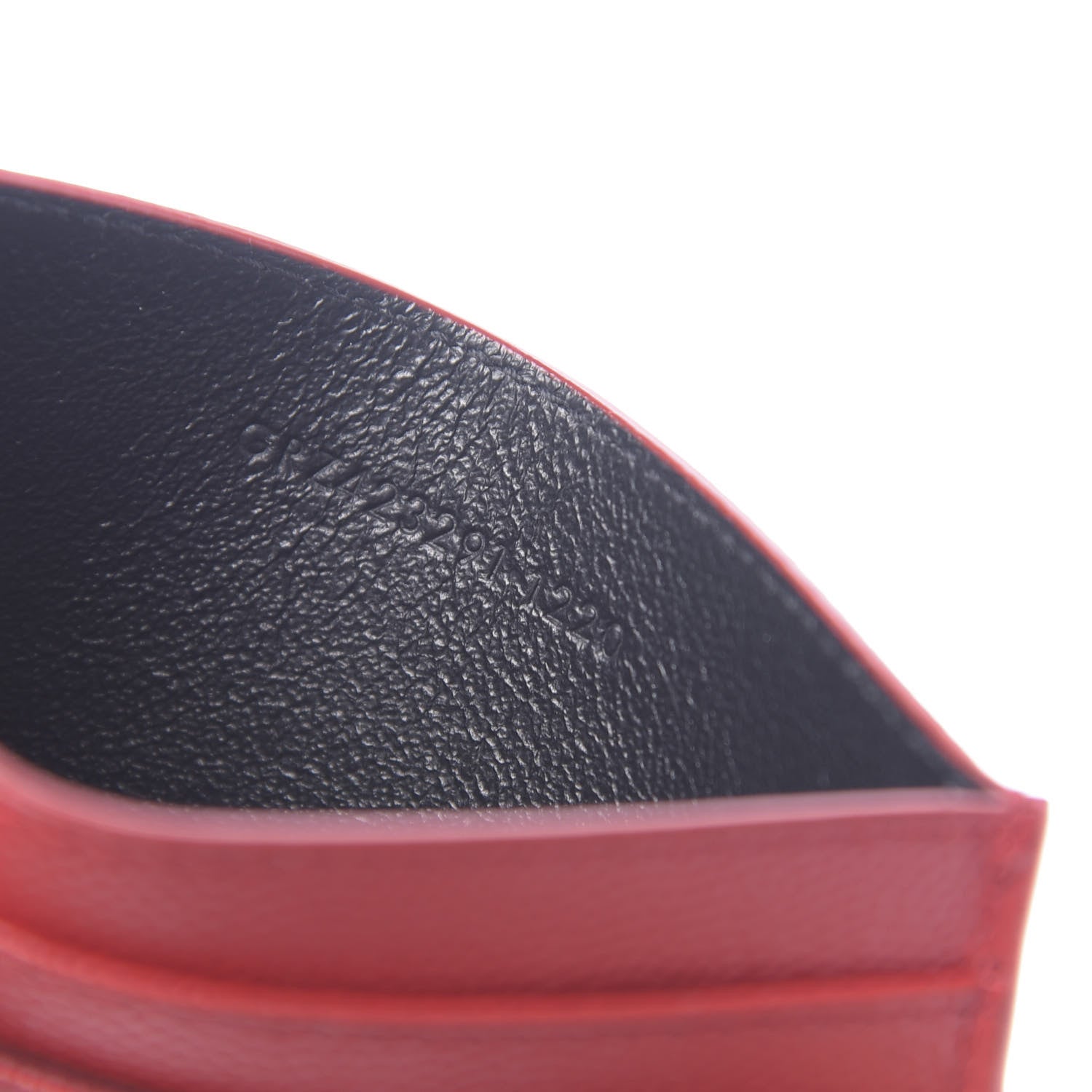 Saint Laurent Grain De Poudre Matelasse Chevron Monogram Credit Card Case New Red 7 of 8