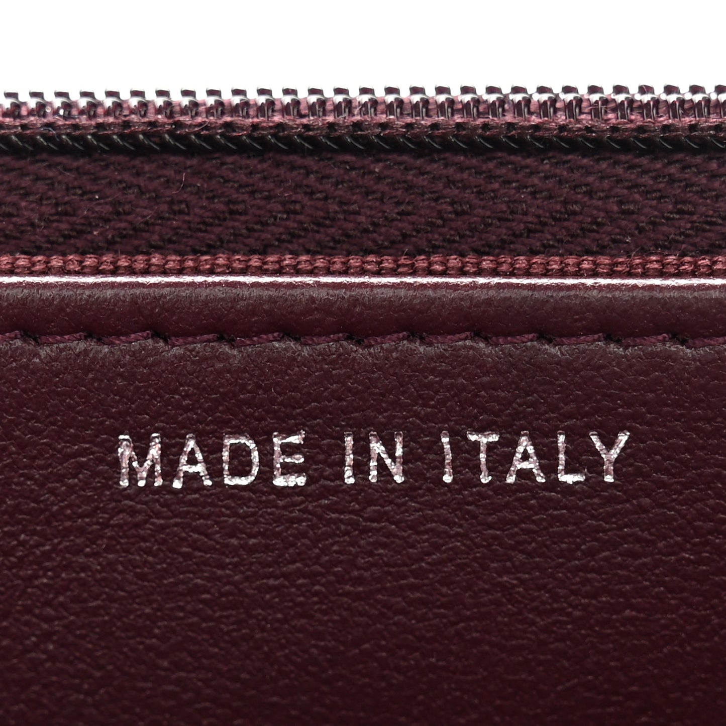 Lambskin Quilted Enamel CC Wallet On Chain WOC Burgundy