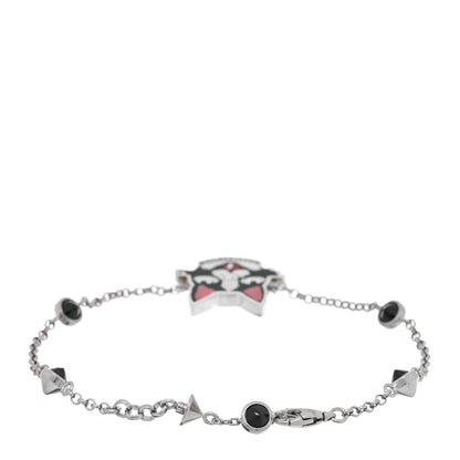 Gucci Sterling Silver Black Spinel Enamel Bosco Bracelet 2 of 4
