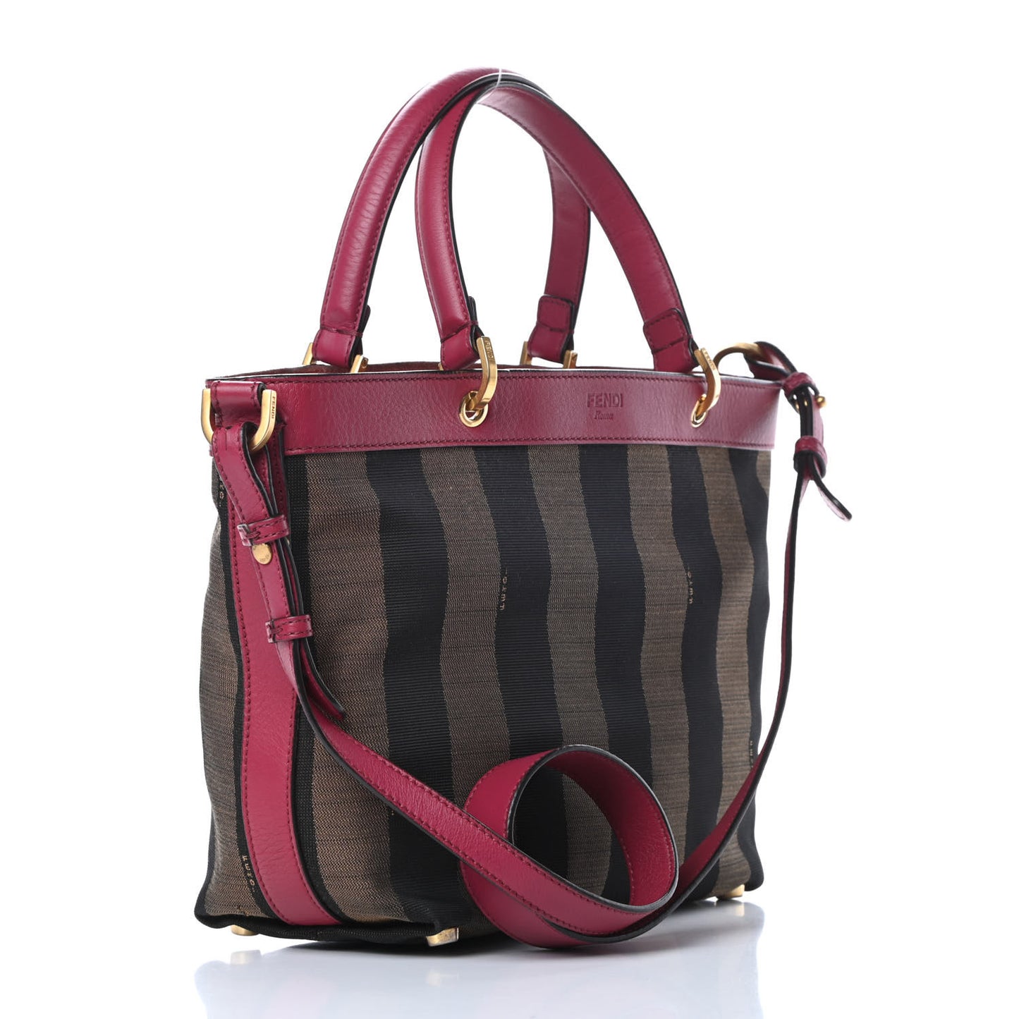 Pequin Vitello Small Shoulder Tote Tobacco Amarena