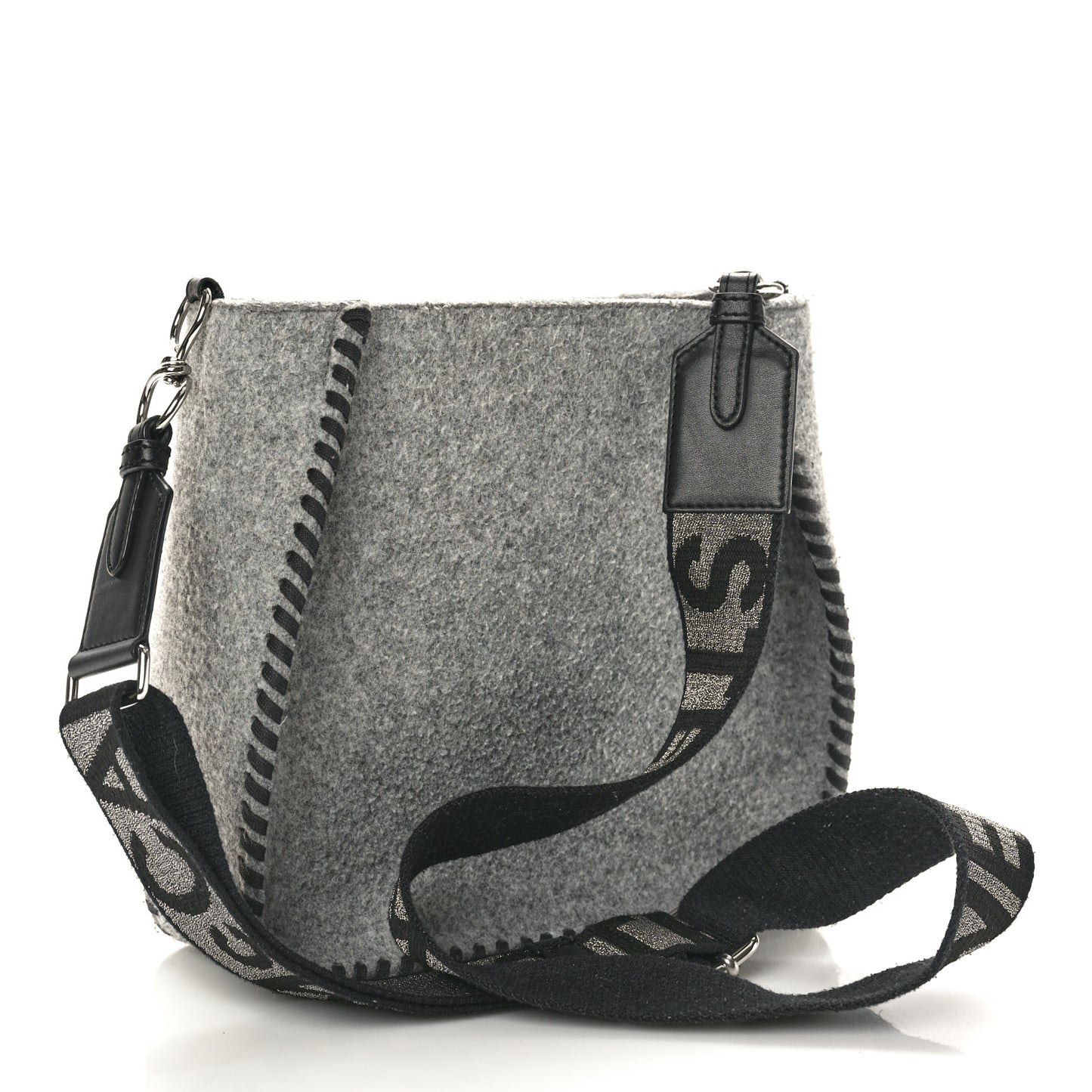 Eco Felt Mini Logo Crossbody Smoke Slate