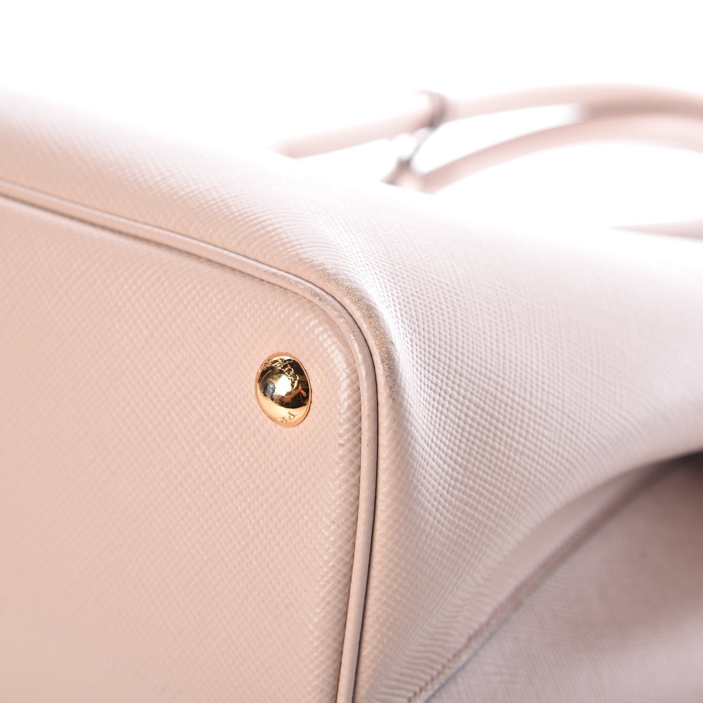 Saffiano Cuir Large Double Bag Cammeo