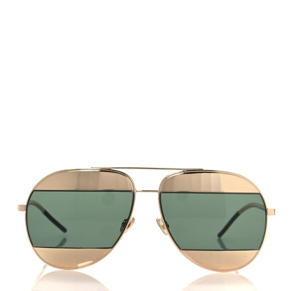 Christian Dior Split 1 Aviator Sunglasses Gold 2 of 7