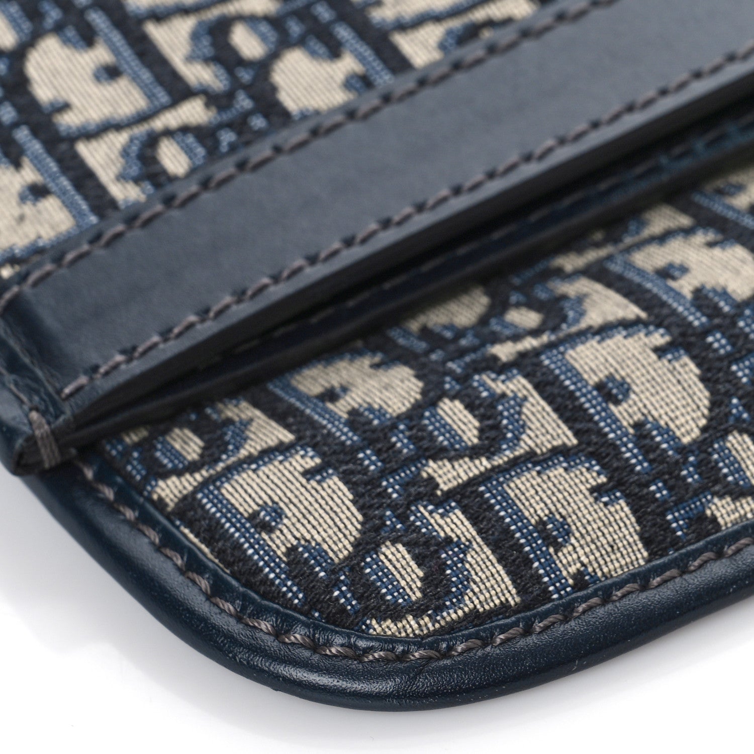 Christian Dior Oblique Fold Over Clutch Blue 8 of 10