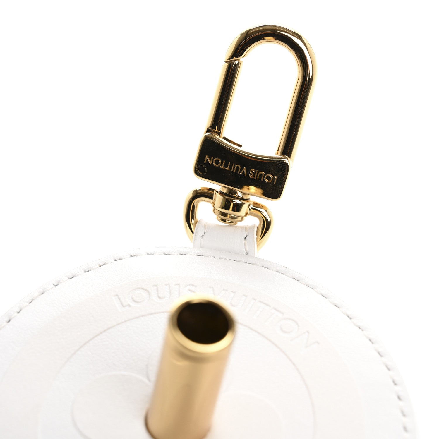 Louis Vuitton Calfskin Monogram LV Cup Bag Charm White 1709206